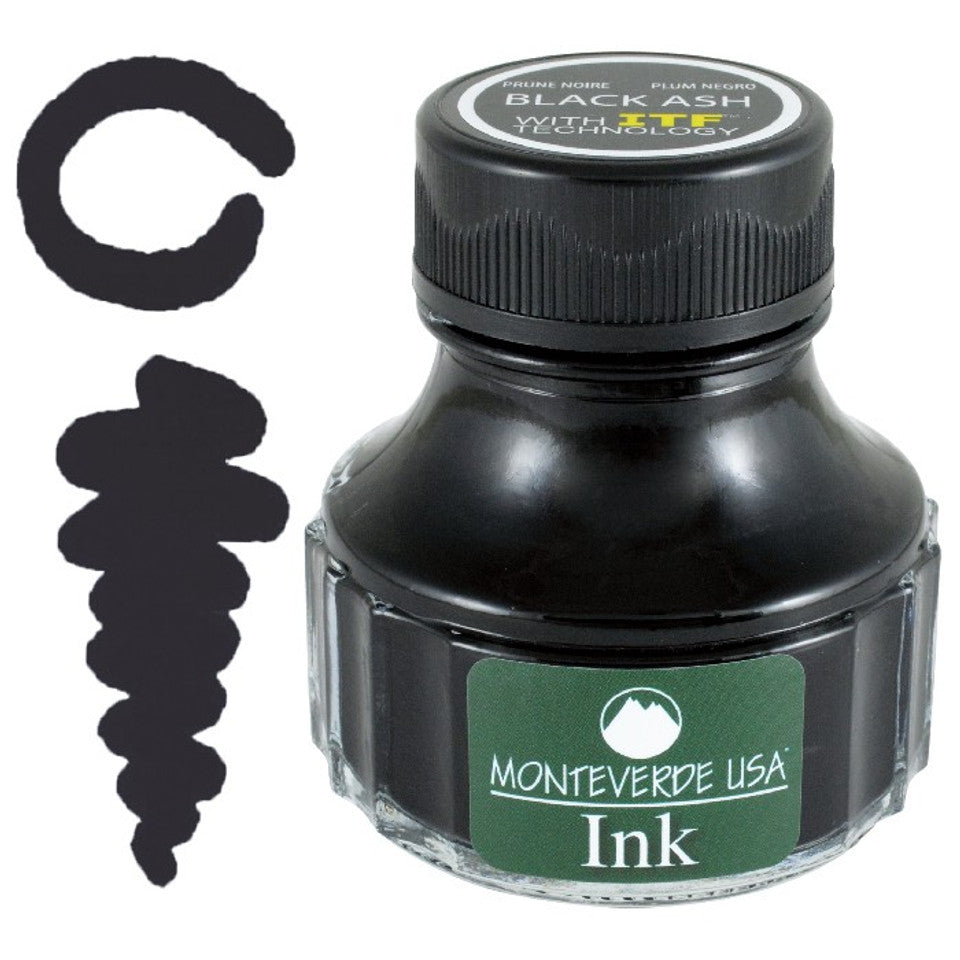 Ash Ink Monteverde USA® Core Black Ash 90ml Fountain Pen Ink Bottle
